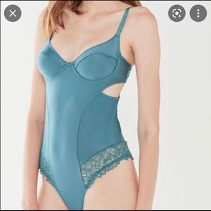Urban Outfitters Satin Bustier Bodysuit - S